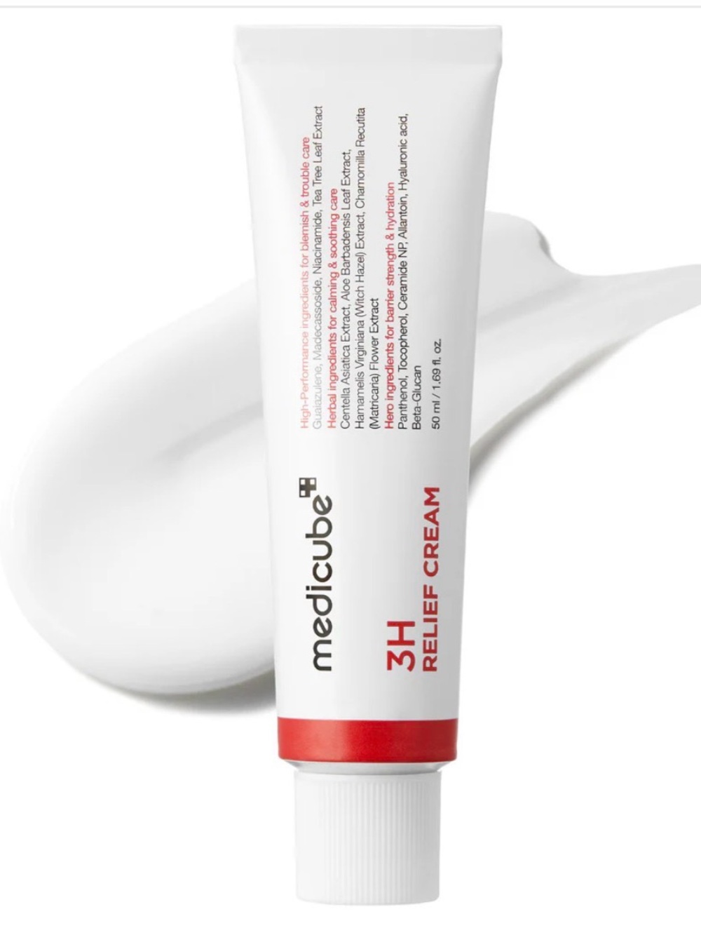 Medicube 3H Relief Cream - White & Red Soothing Moisturizer NIB- 1.69 FL OZ